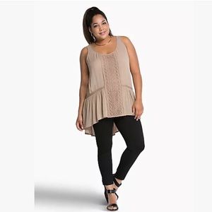 Torrid Brown Gauze Top